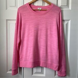 J. Crew Women’s Cotton Terry Pink Crewneck Sweatshirt Size M.          A64